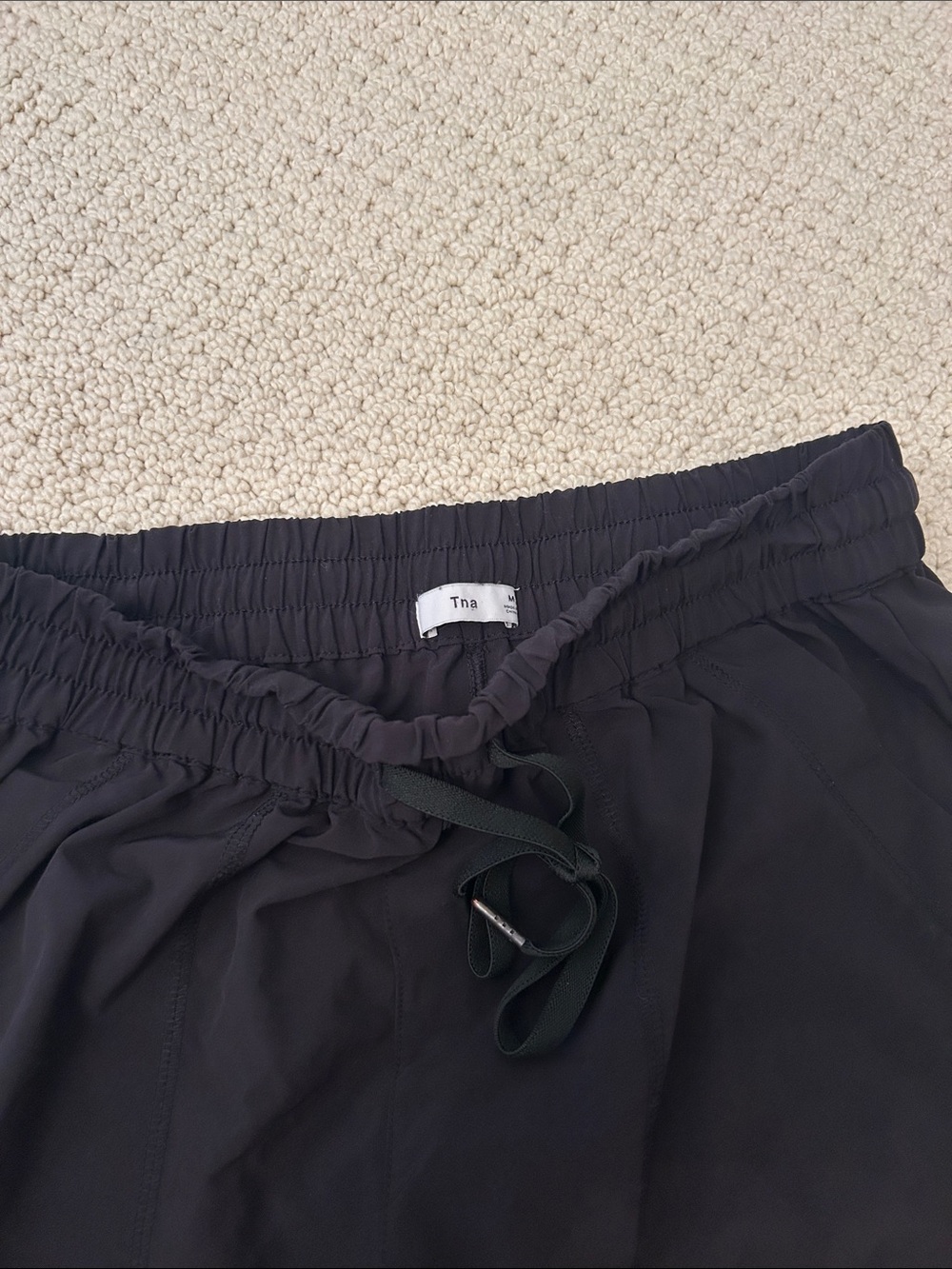 TNA Black Elastic-Waist Joggers - Picture 2 of 4